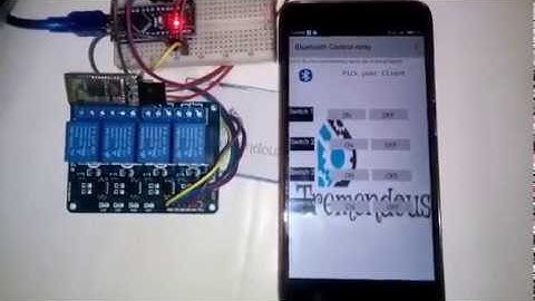 Relay controlled with Bluetooth and arduino