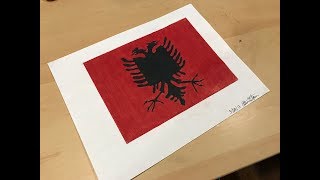 Albanian Flag Drawing 🇦🇱