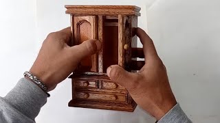 Como hacer un ropero vintage miniatura de madera