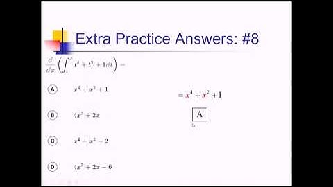 FTC - Derivative of an Integral: Problem Set #5