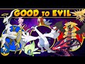 Every legendary pokemon good to evil