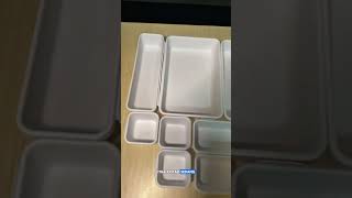 Tempat Penataan Meja laci 8 in 1 Kotak Pembatas Rak Kosmetic Dapur Penyimpanan Sekat Organizer Divid