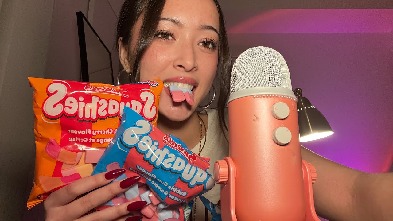 ASMR Trying Viral Squashies (mouth sounds) 🍭👄