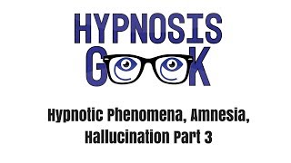 Adam Eason Hypnotic Phenomina, Amnesia, Hallucination Part 3