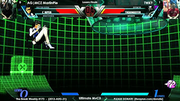 The Break #173   UMvC3 LF   AG MCZ MarlinPie VS TWK
