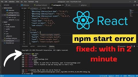 How to fix npm Start Error | React Solutions 🔥