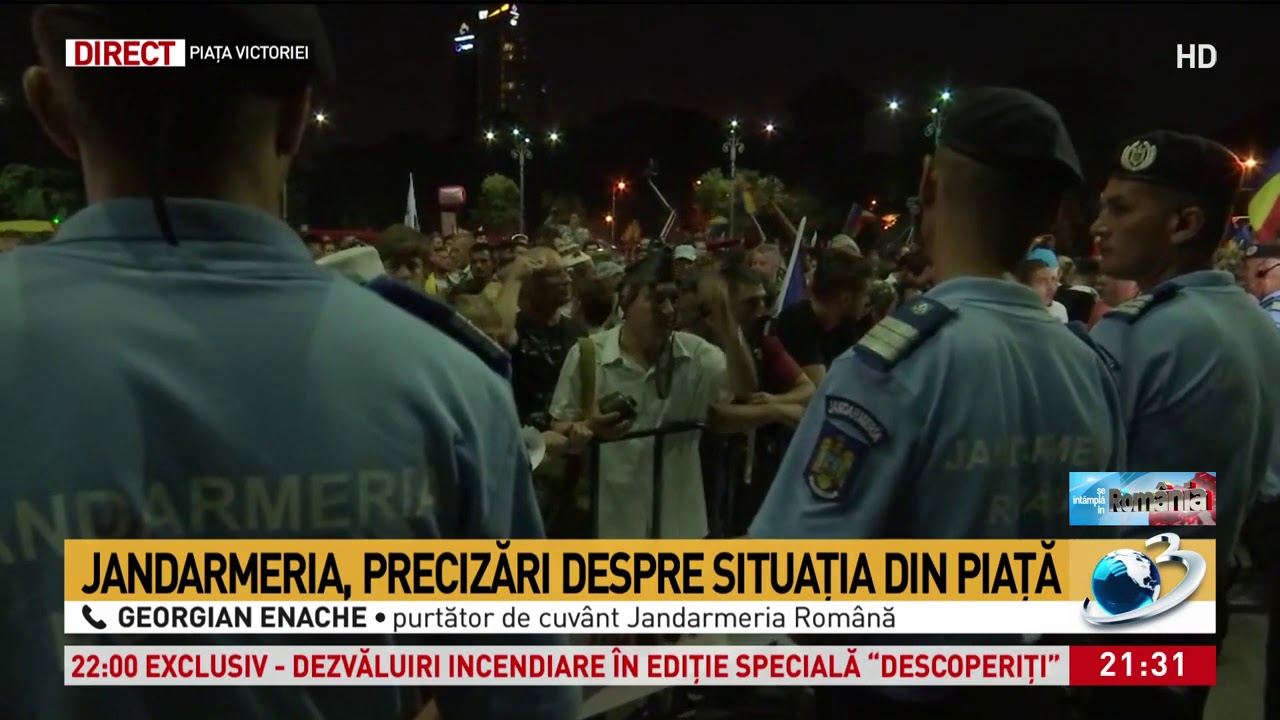 Jandarmeria, precizări despre situația din Piața Victoriei newspaper mockup