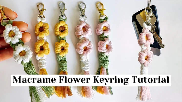Macrame Flower Keyring Tutorial | Easy Beginners Step by Step