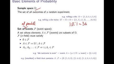 01 Probability Theory, pt  1/7   Elements of Probability