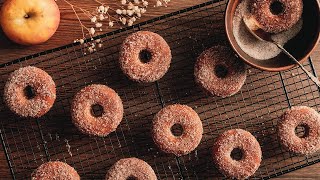 🍏🍩Baked Apple Cider Donuts | No Yeast | Easy Recipe | ASMR Cooking