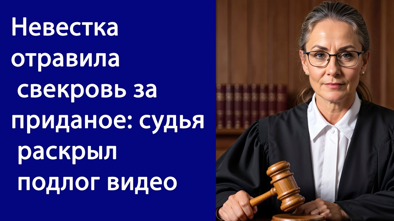 Невестка отравила свекровь за приданое судья раскрыл подлог видео