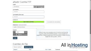 Administrar cuentas FTP en CPanel