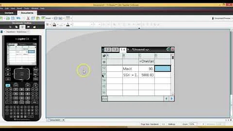 using the TI-nspire to calculate statistical measures