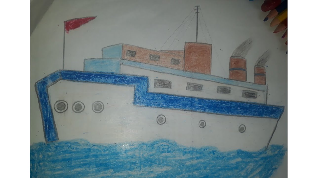 How to draw a titanic step by step easy for kids | simple titanic