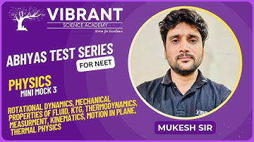 ABHYAS Test Series | NEET - MINI MOCK 3 | Physics | Video Solutions