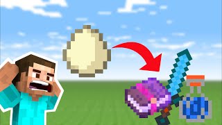 Minecraft, But Eggs Drop OP Items