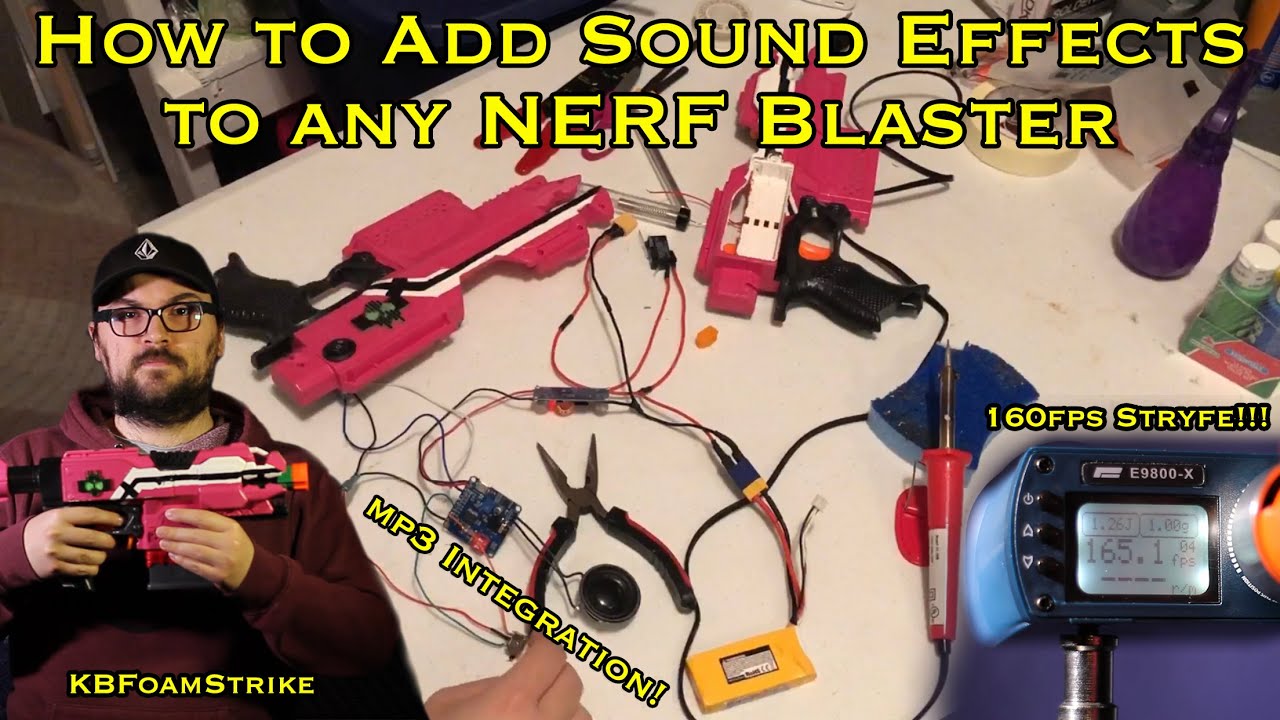 How to Add Sound Effects to Any NERF Blaster w/ KBFoamStrike MP3