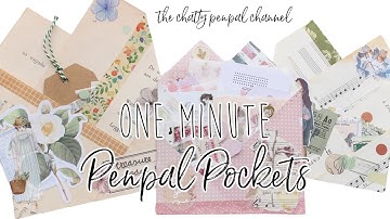 ✨ ONE MINUTE Penpal Pockets 💌 | Paper Crafting Process Video
