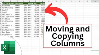 Moving and Copying Columns in Excel