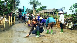 Ly Mai joins hands with people to build new rural areas - Build new, more beautiful roads