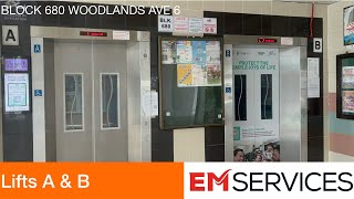 Full HDB Block 680 Woodlands || EM Elevator Update