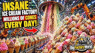 INSANE Ice Cream Factory Producing Millions of Cones 🍦🤯 | BigFactoryWorld