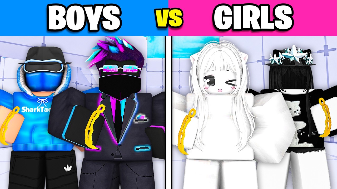GIRL KNIFE vs BOY KNIFE players in Roblox Rivals!