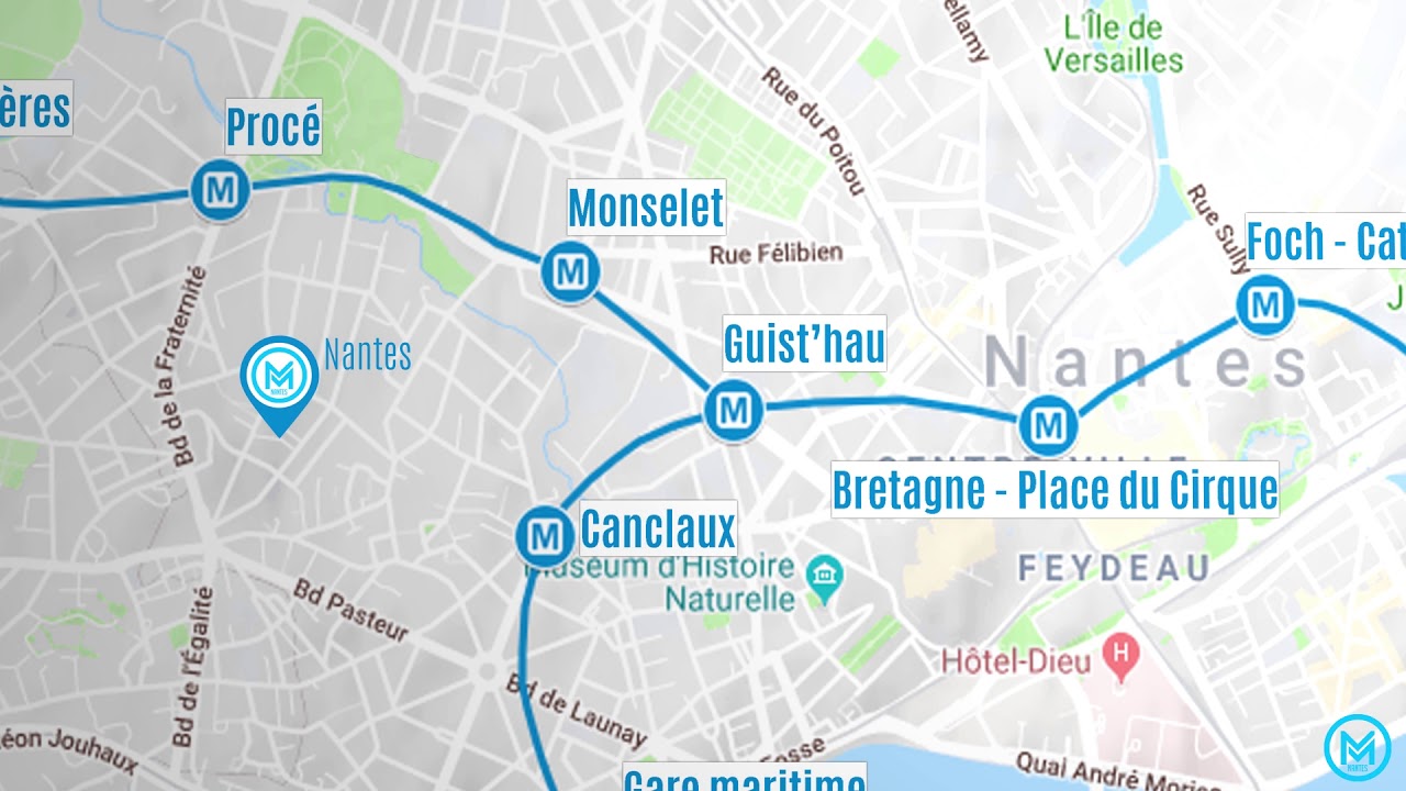 Le tracé imaginé par le collectif « Métro de Nantes »