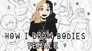 How I Draw Bodies Tutorial | Female Anatomy Drawing (Anatomy Tutorial Drawing)