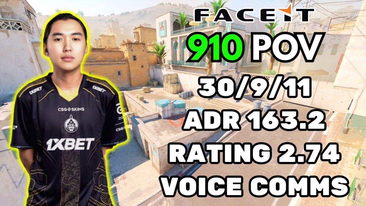 910 POV + VOICE COMMS (30.09.11) РЕЙТИНГ 2.74 ADR 163.2 CS2 FACEIT EU - 31 января 2026 г.
