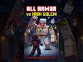 All Armor vs Iron Golem – How Many Hits Survive?#nobatidao