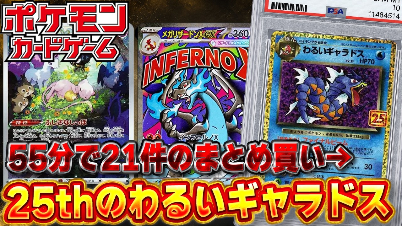 d*4様 ポケモンカード ギャラドス まとめ売り Pokemon Cards] 21 Bulk Purchases in 55 Minutes: Dark Gyarados