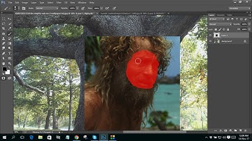 How to create disguise Face onto fastidious, tree Bark   in Photoshop cc manipulation