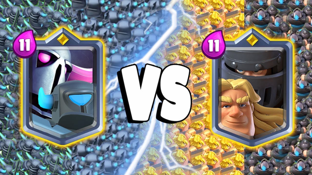 MEGA KNIGHT + GOLDEN KNIGHT Vs PEKKA + MINI PEKKA (2024) Clash Royale