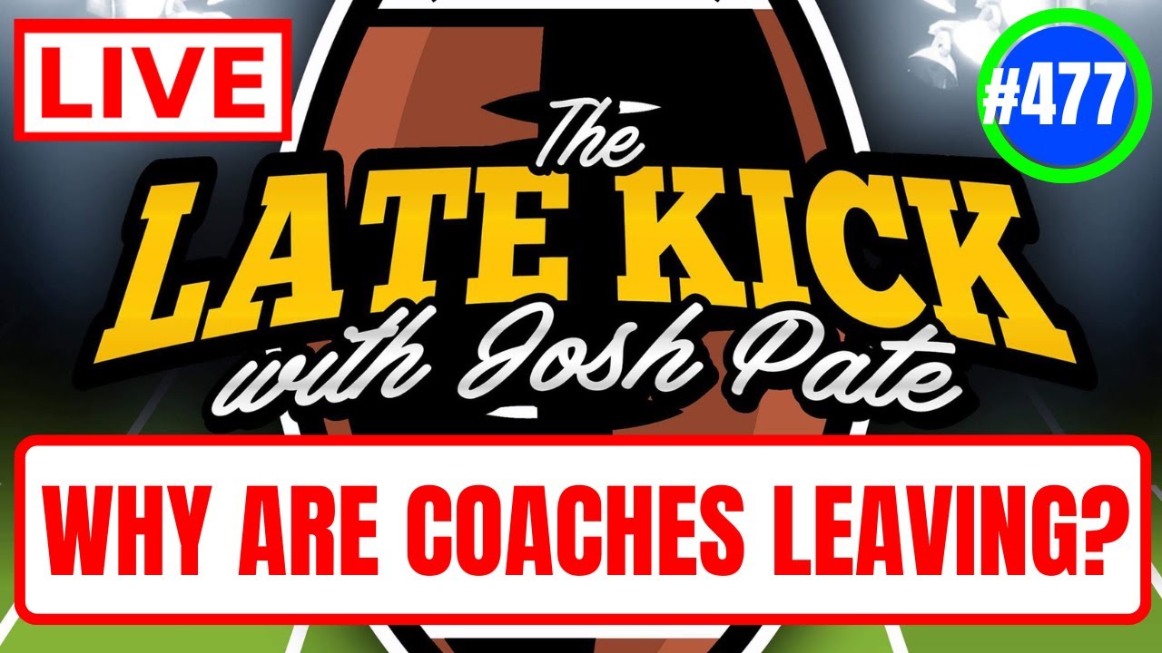 Late Kick Live Ep 477: Harbaugh Leaves Mich | New Bama Energy | CFB Underrated Coaches | Dabo & Clem