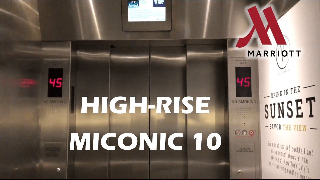 FAST Schindler Miconic 10 High-Rise Elevators - Marriott Marquis Times Square in NYC