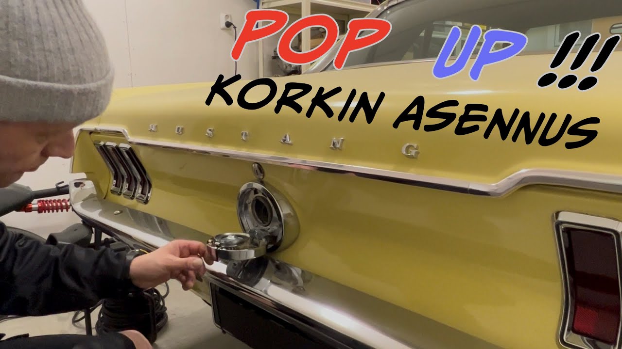 Ford Mustang 1968 - POP UP Bensakorkin asennus Fuel Cap Installation