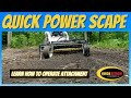 How to use a skid steer soil conditioner to level the ground and prepare for seeding