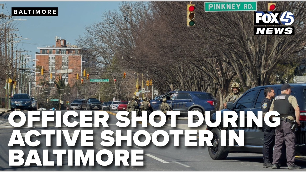 Police officers shot, taken to Shock Trauma during active shooter in Baltimore
