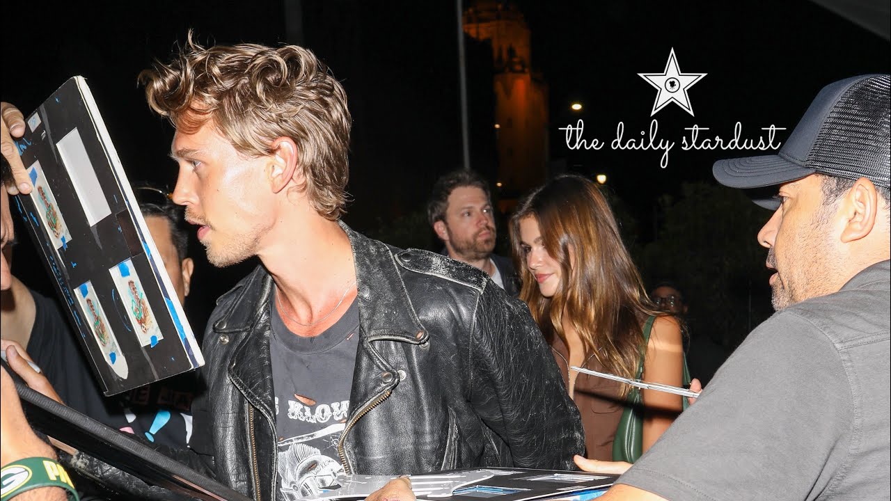 Austin Butler Gets Bombarded By Fans Wanting Autographs While With Girlfriend Kaia Gerber