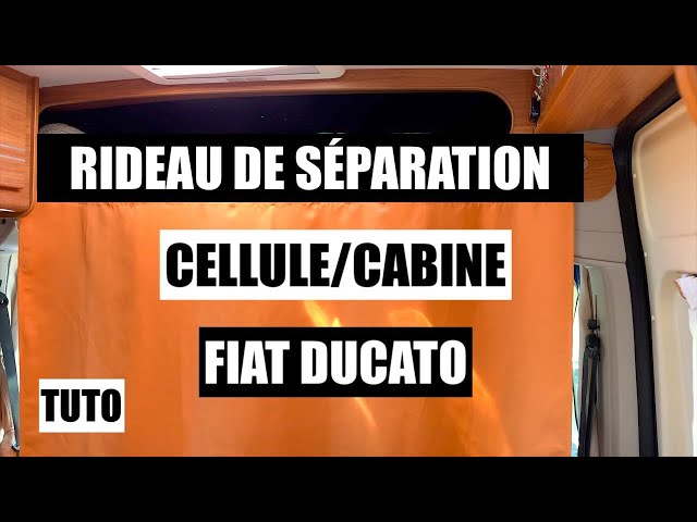 Rideaux De Séparation de Cabine pour Fiat Ducato H3 Noir Tissu