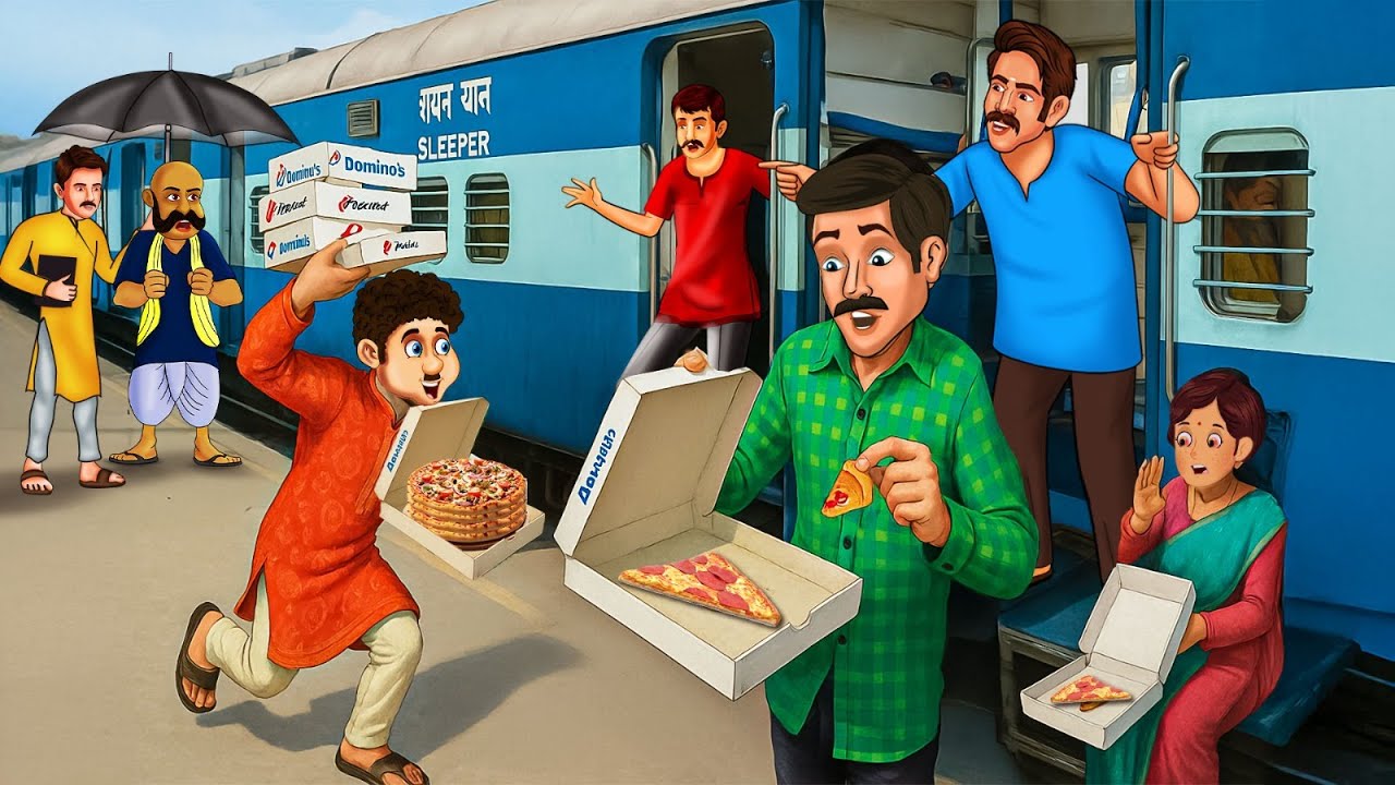 ಟ್ರೈನ್ ಮೇ ಪಿಜ್ಜಾ ಹಗರಣ | Stories in Kannada | Moral Story | Bedtime Story | Kannada Story