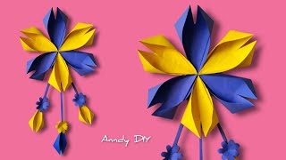 Beautiful​ wall​ hanging​ craft​ idea​s​ with​ paper​ flower​ | Room​ wall​ decor​ation​ diy​