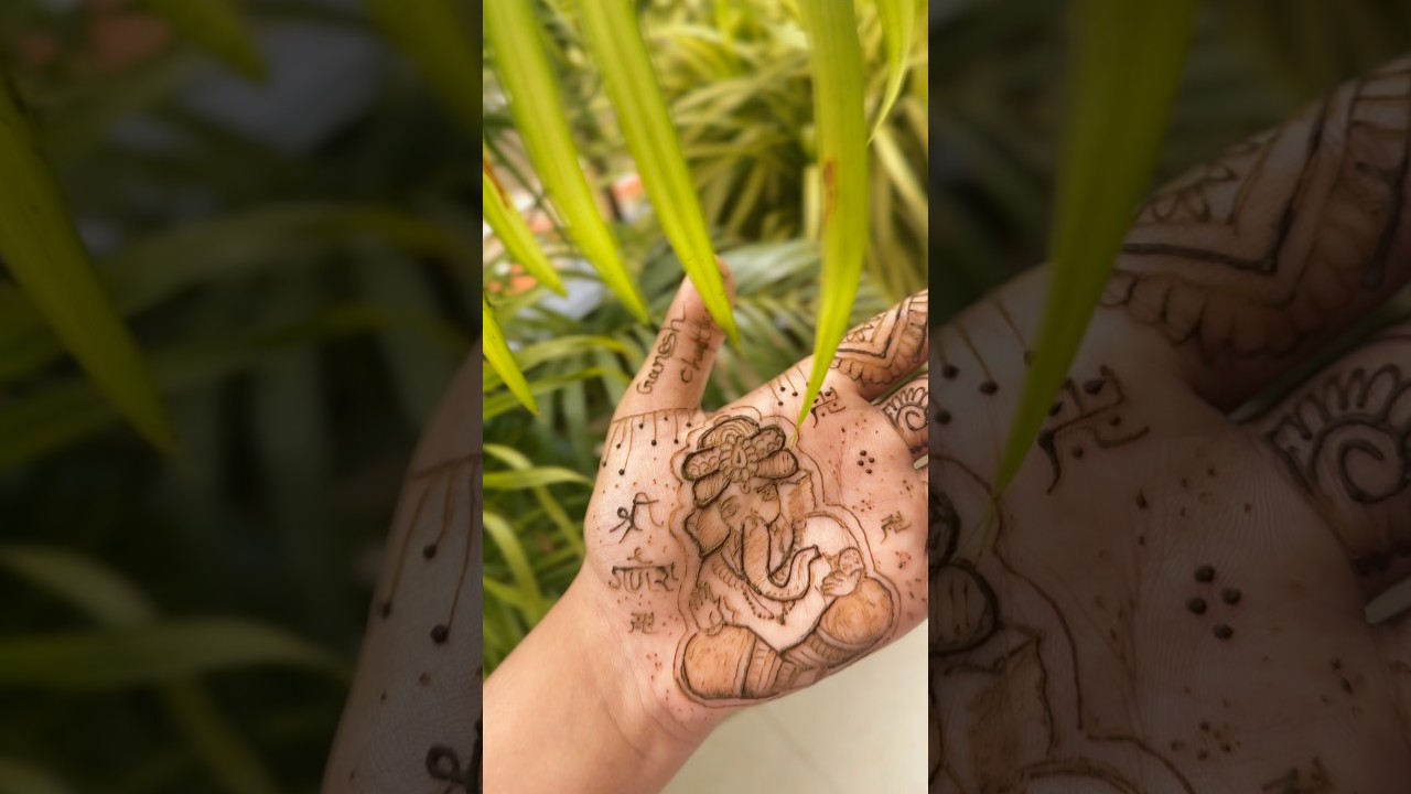 My art + Precious Bappa 🥹🫶🏻#mehrangshi #mehndi #ganeshchaturthi