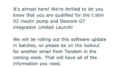 Exciting Tandem t:slim & Dexcom G7 Integration Update!