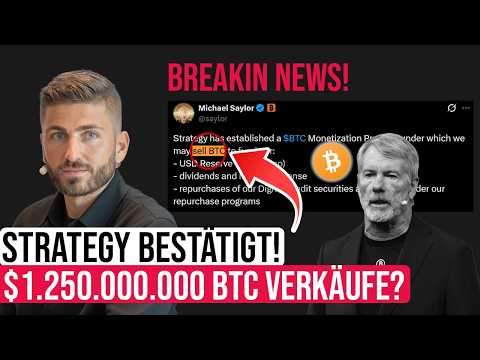 BREAKING: Strategy GENEHMIGT Bitcoin VERKÄUFE in Höhe von $1,250.000.000! Das steckt dahinter!
