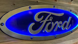 Incredible Man Cave Ideas - Aluminum Ford Blue Oval Sign!! - CNC Plasma Table