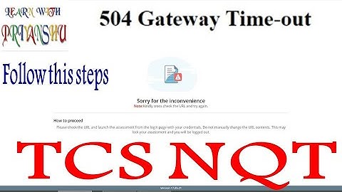 TCS ION 504 gateway error | Error solution