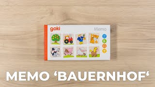 Spielanleitung Memo-Spiel Bauernhof Goki