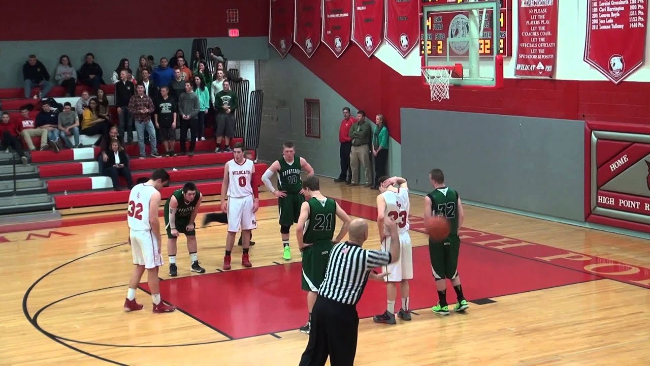 3/4/14 Hopatcong Varsity Basketball High Point 2nd Period YouTube